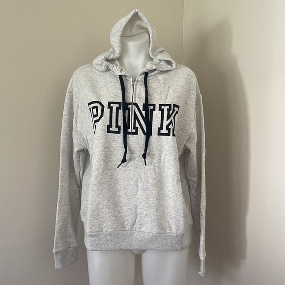 (NWT) Victoria’s Secret PINK Everyday Lounge 1/4 Zip in Heather Stone Grey - Picture 5 of 16